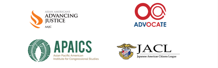 Logos of Advancing Justice | AAJC, OCA National, APAICS, and JACL